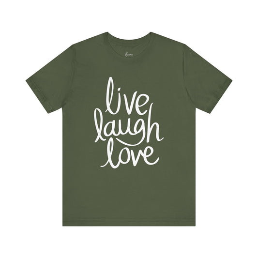 Handwritten Live Laugh Love Tee