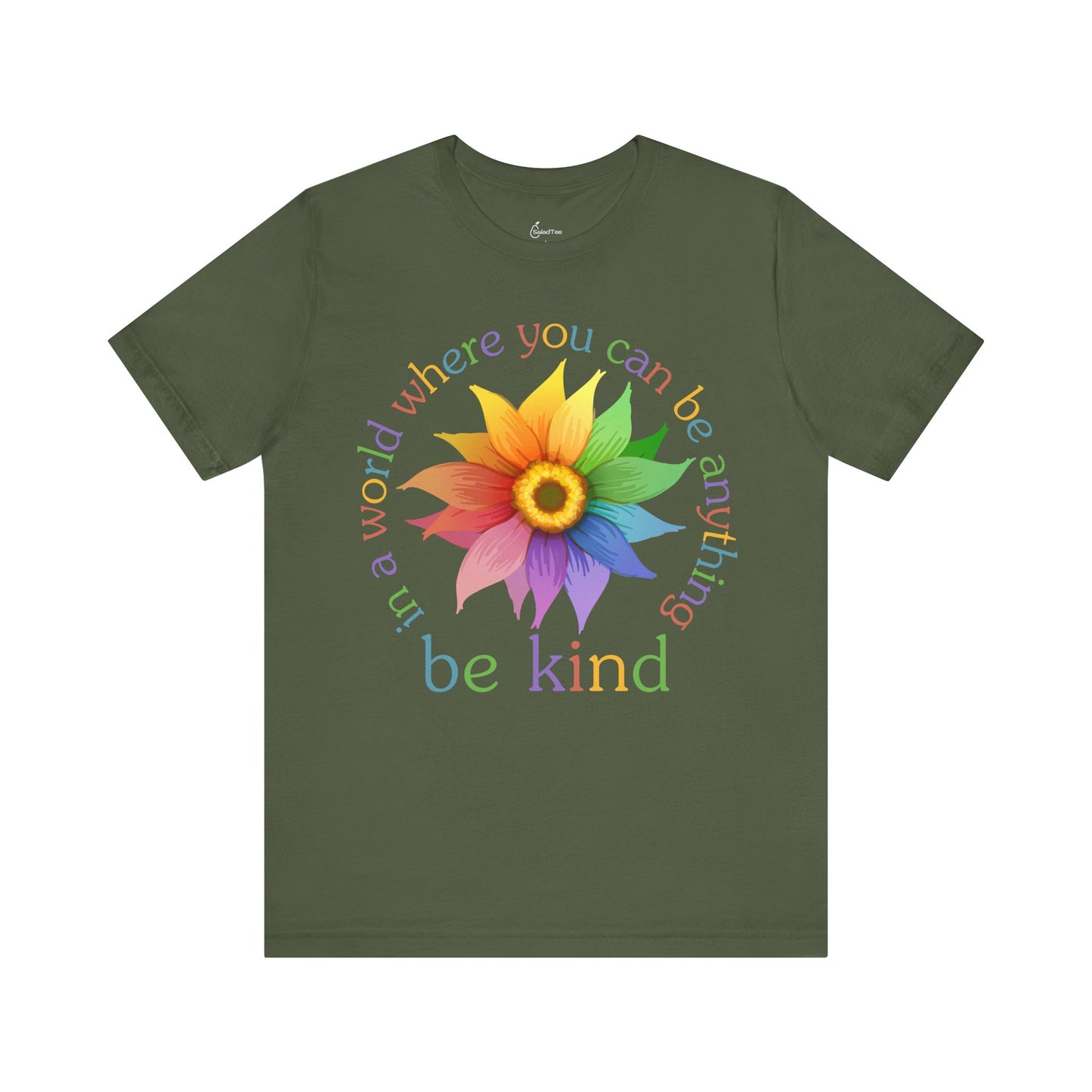 Rainbow Sunflower Be Kind Tee
